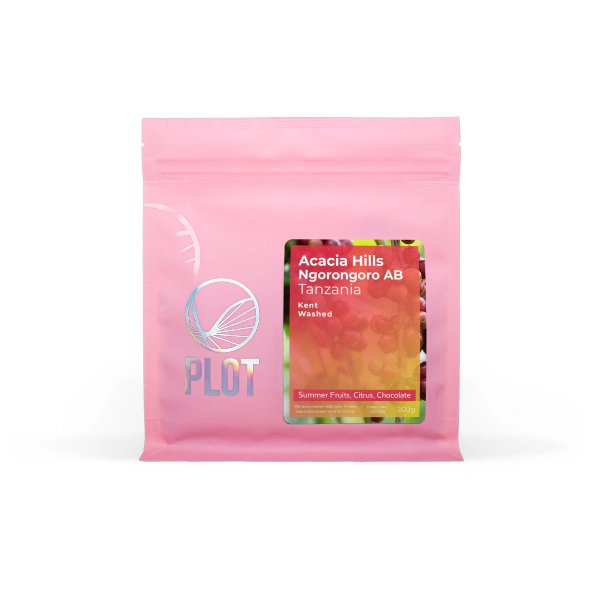 Packaging image for Acacia Hills Ngorongoro AB washed filter coffee from Tanzania