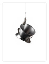 OREA 01 raw steel coffee dripper on a white background